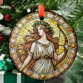 thumbnail image 1 of Artemis GLASS suncatcher Decor, Greek Goddess Artemis Protection Charm Home decoration, Artemis window decor, Christmas gift, Ornament 2025, Holiday Decoration, 2025, Seasonal, 1 of 5