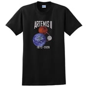 Artemis II - 1972 - 2026 Space Program Shirt Short Sleeve T-Shirt Large Black