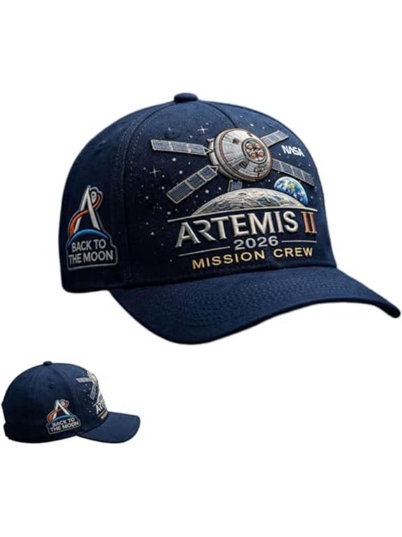 Artemis II Lunar Mission Commemorative Cap, 2026 Back to the Moon Space Hat - Adjustable Hat for Women & Men