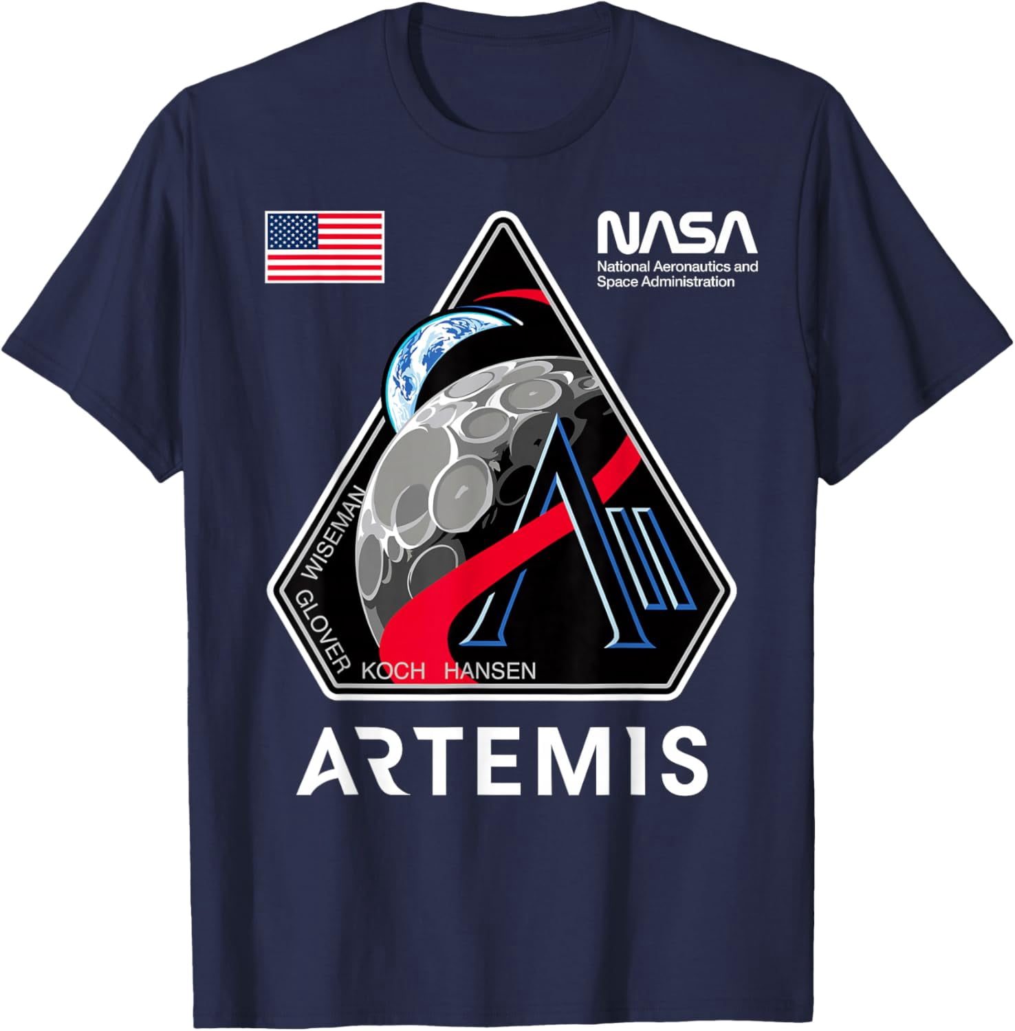 Artemis II Mission Patch Logo Moon Space Program 2026 T-Shirt - Walmart.com