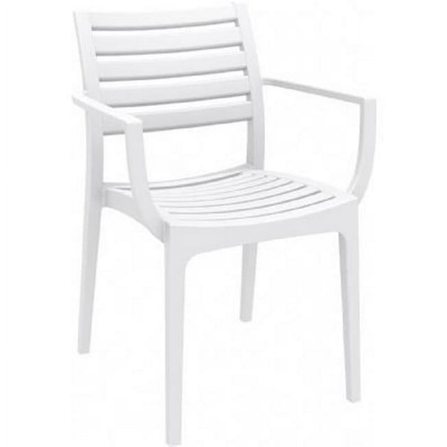 Artemis Outdoor Dining Arm Chair  White - Set of 2
