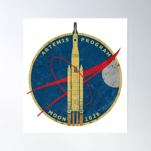 Artemis Program - Moon 2026 Poster Wall Art, Modern Wall Decor, 8x12 UNFRAMED
