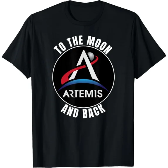 Artemis Space Program To The Moon And Back Commemorative Graphic Unisex T-Shirt ,up to size 5XL