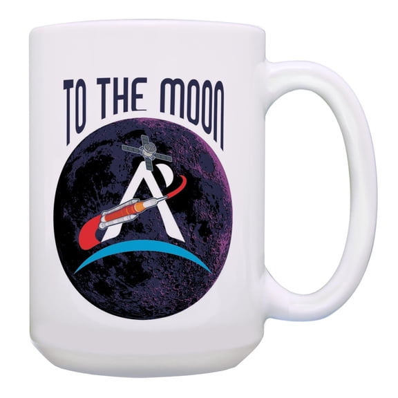 Artemis To The Moon Coffee Mug, Space Exploration Large Ceramic Mug, 15oz