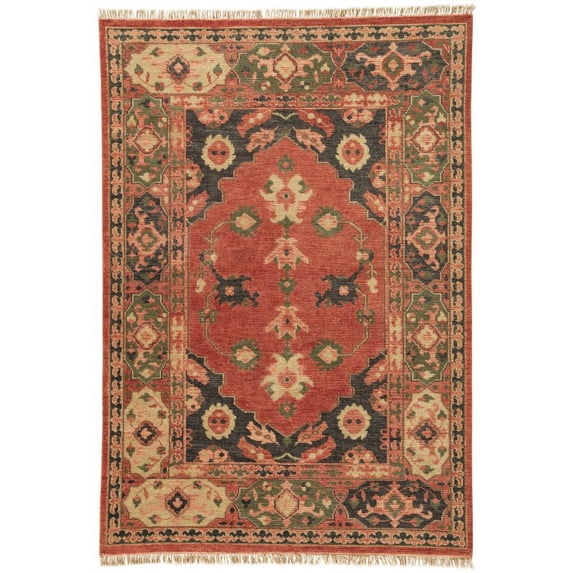 Artemis by Jaipur Living Azra HandKnotted Floral Red Black Area Rug 9'X12'