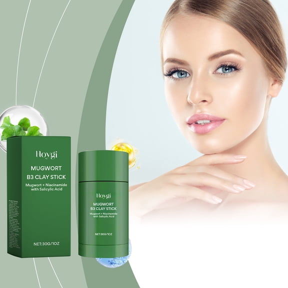 Artemisia Mud Mask Stick, Deep Cleanses Pores, Brightens Skin Tone, Tightens, Smoothens, and Refreshes Facial Mask Stick