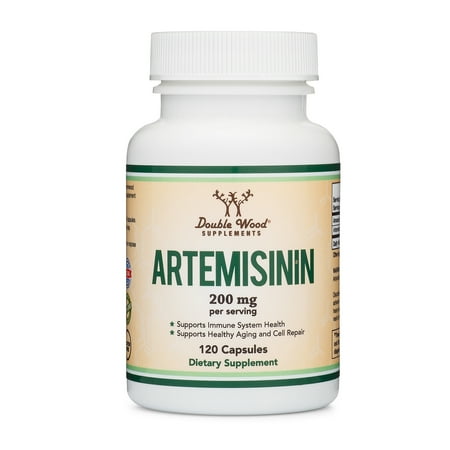 Artemisinin (Sweet Wormwood)(Artemisia Annua) 200mg Per Serving, 120 Capsules (Two Month Supply) Vegan Safe, Non-GMO, Gluten Free, Made in The USA by Double Wood Supplements