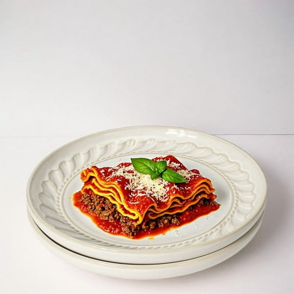 Artena Salad Plates Set Of 2, 8.5 inch Embossed Appetizer Dishes, Ceramic Small Dinner Dessert Plates, With Lipped Edges Microwave Safe, Willow Leaf