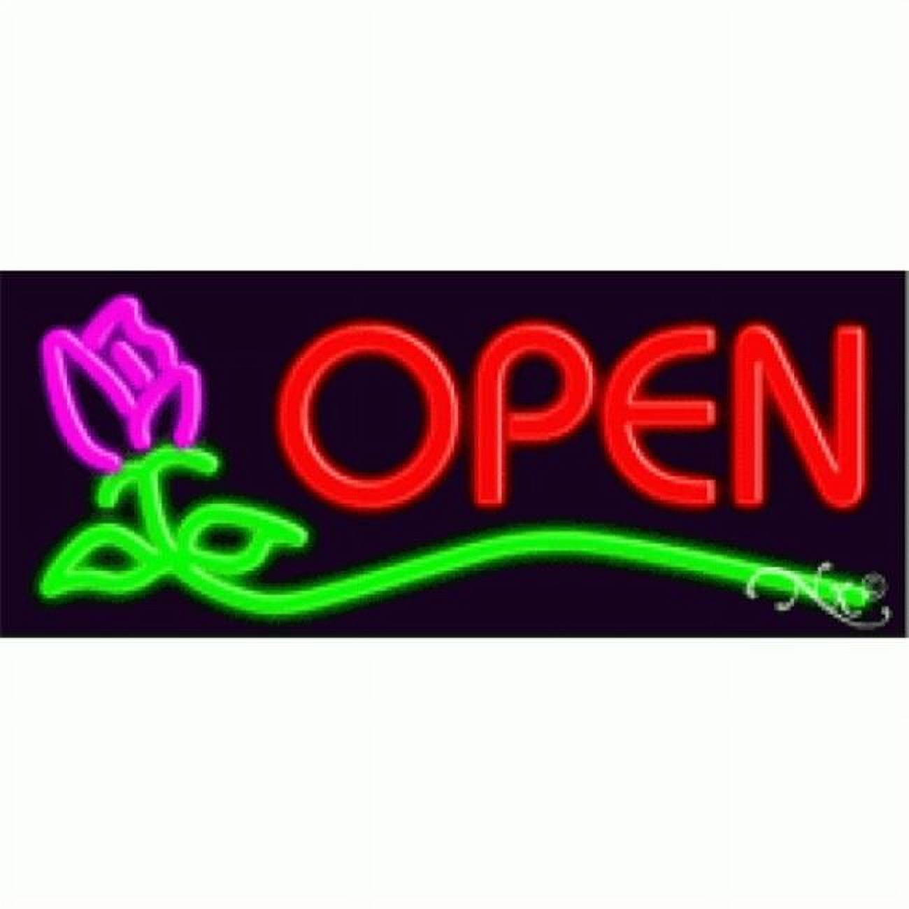 Arter Neon 10434 Business Neon Sign Open Rose