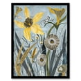 thumbnail image 1 of Artery8 Abstract Daffodils Bloom Rustic Artwork Spring Living Room Artwork Framed Wall Art Print A4, 1 of 5