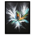 thumbnail image 1 of Artery8 Abstract Modern Art Paint Splat Dark Feathers Living Room Artwork Framed Wall Art Print A4, 1 of 3