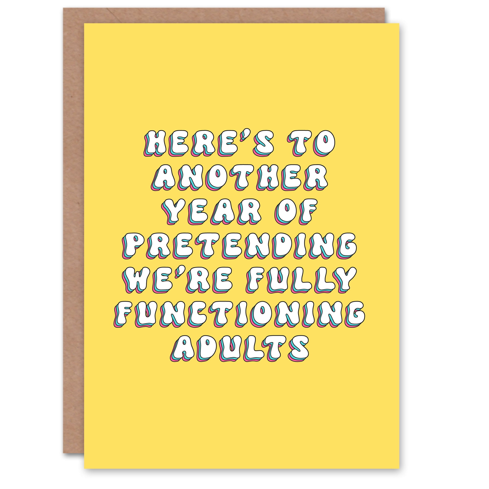 Biglietto Di Auguri Artery8 'Another Year Bites The Dust' - Design Ironico Queen E Mercury Per Compleanno, 17.5x12.5cm - 2