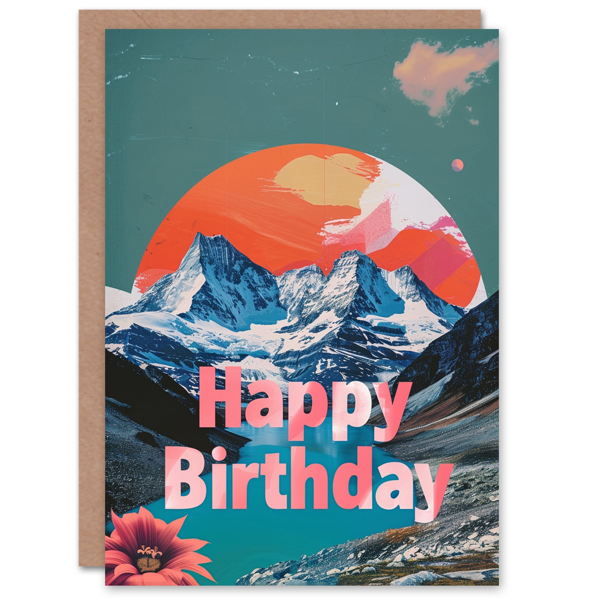 Artery8 Birthday Card Cute Pigeon Bird In Party Hat For Him Man Male Dad Brother Son Papa Grandad Greeting Card