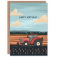 thumbnail image 1 of Artery8 Birthday Card Farm Tractor Farming Crop Simple Design For Him Man Male Dad Brother Son Papa Grandad Greeting Card, 1 of 3