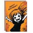 thumbnail image 1 of Artery8 Birthday Card Happy Girl Singing Cute Anime Cartoon For Child Kids Son Daughter Greeting Card, 1 of 3