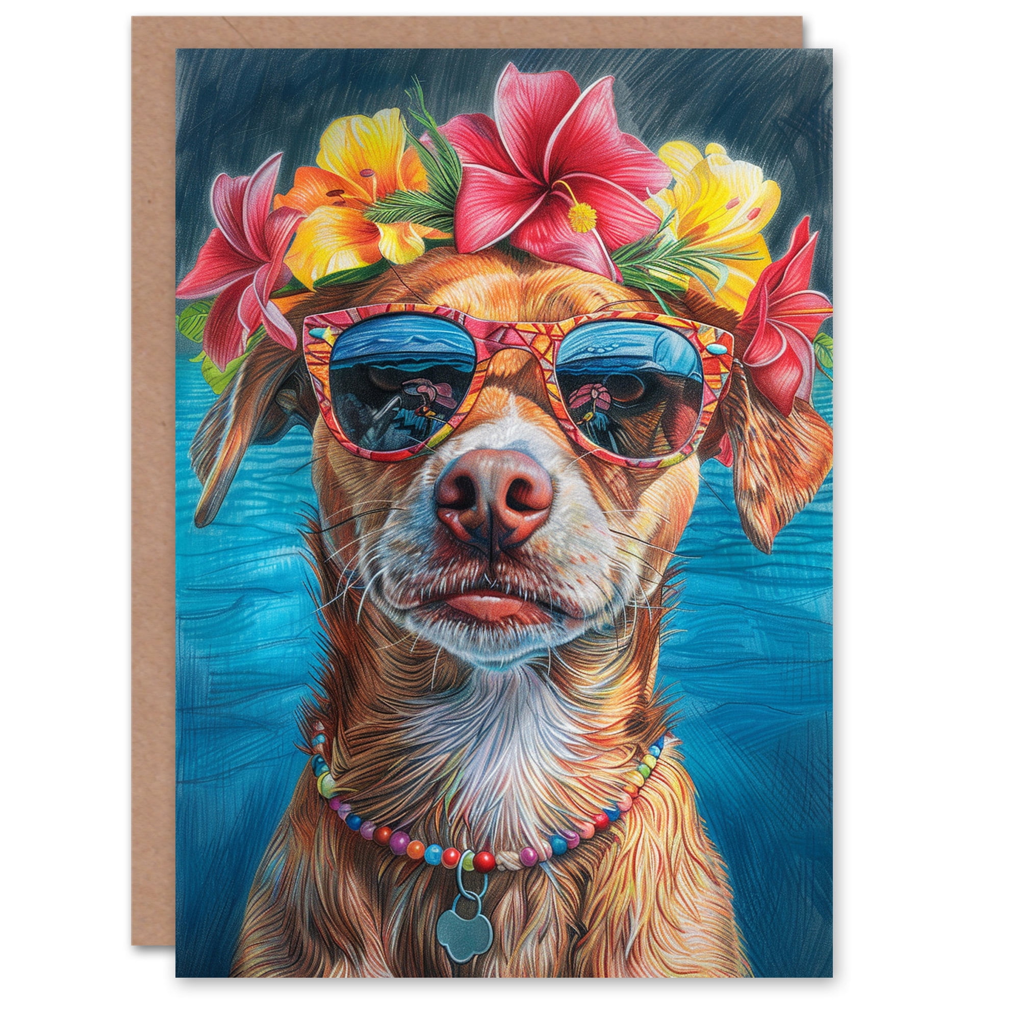 Artery8 Birthday Card Yorkshire Terrier Dog Lover Cute Abstract Yorkie