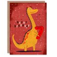 thumbnail image 1 of Artery8 Birthday Card Spiky Yellow Red Dinosaur Cartoon Cute 7th 7 Year Old For Child Kids Son Daughter Greeting Card, 1 of 3