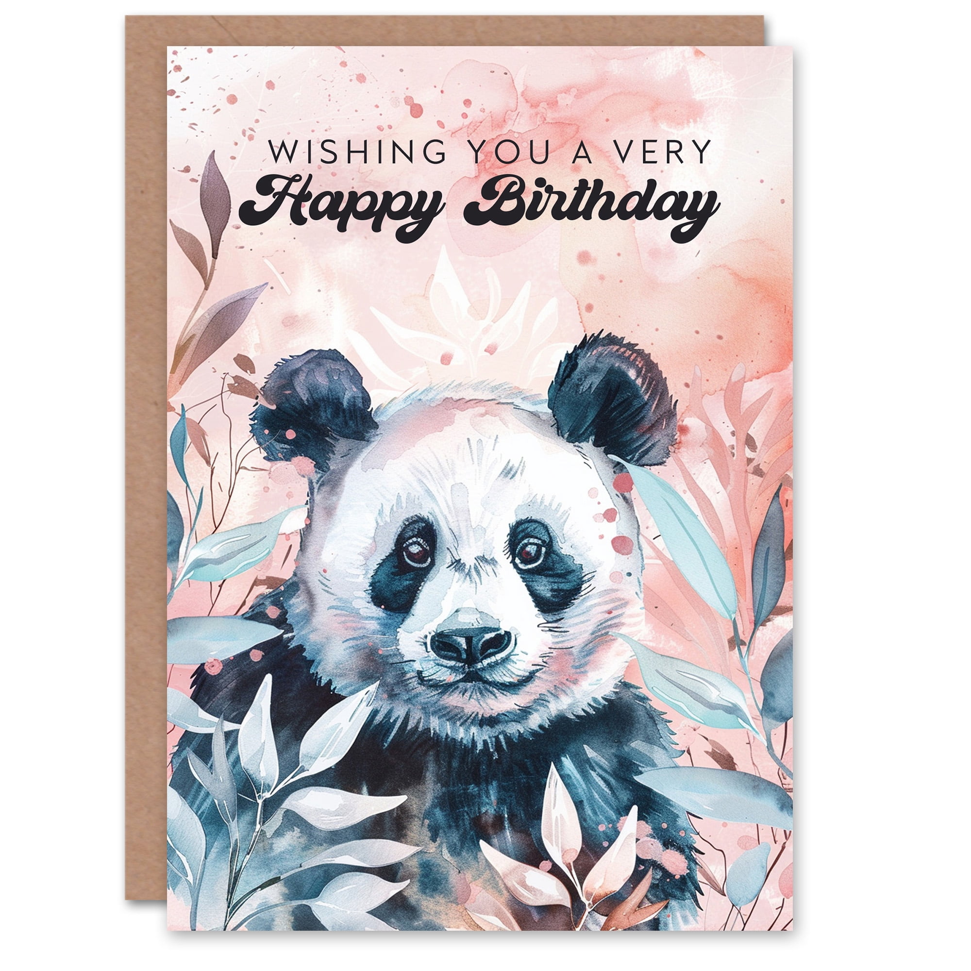 Artery8 Grußkarte 'Sommertraum Panda' – Persönliche Geburtstagskarte, 17,5 X 12,5 Cm, Hochwertiges Papier