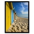 thumbnail image 1 of Artery8 Bournemouth Beach Huts Photo Summer England Living Room Artwork Framed Wall Art Print A4, 1 of 5