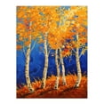thumbnail image 1 of Artery8 Bright Autumn Birch Trees Forest Oil Painting Living Room Large Wall Art Poster Print Thick Paper 18X24 Inch, 1 of 3