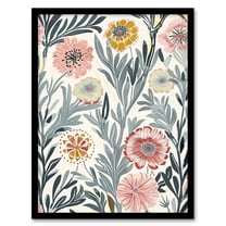 Artery8 Carnation Flowers Artwork Bright Garden Floral Living Room Art Print Framed Poster Wall Decor 12x16 inch