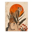 thumbnail image 1 of Artery8 Cheetah Perched on Rock Boho Sunset Sun Plants For Living Room Extra Large XL Wall Art Poster Print, 1 of 5