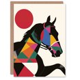 thumbnail image 1 of Artery8 Colourful Geometric Grand National Horse Race Ad For Him Man Birthday Card, 1 of 3