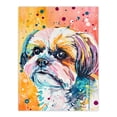 thumbnail image 1 of Artery8 Colourful Shih Tzu Portrait Dog Lover Watercolour Kids Bedroom Nursery Unframed Wall Art Print Poster Home Decor Premium, 1 of 3