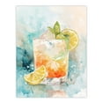 thumbnail image 1 of Artery8 Cuba Libre Cocktail Watercolour Tropical Summer Kitchen Large Wall Art Poster Print Thick Paper 18X24 Inch, 1 of 5