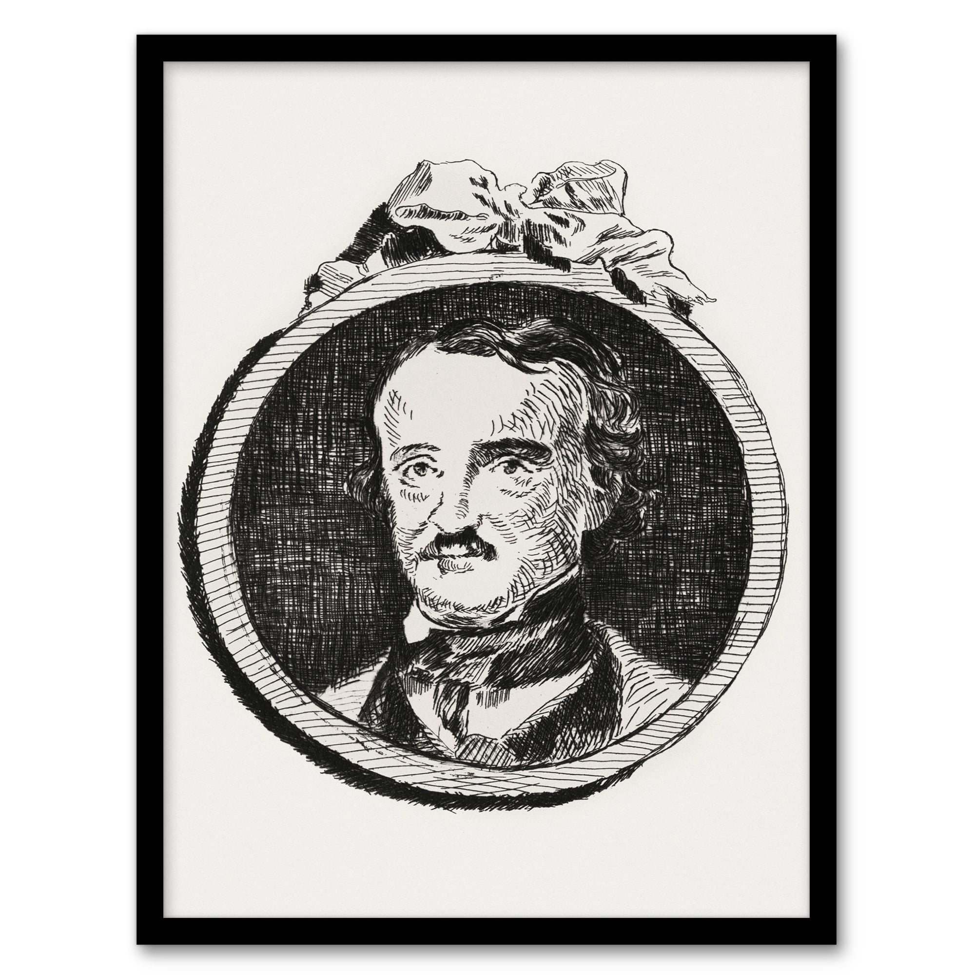 Artery8 Edouard Manet Edgar Allan Poe Portrait Framed Wall Art Print ...