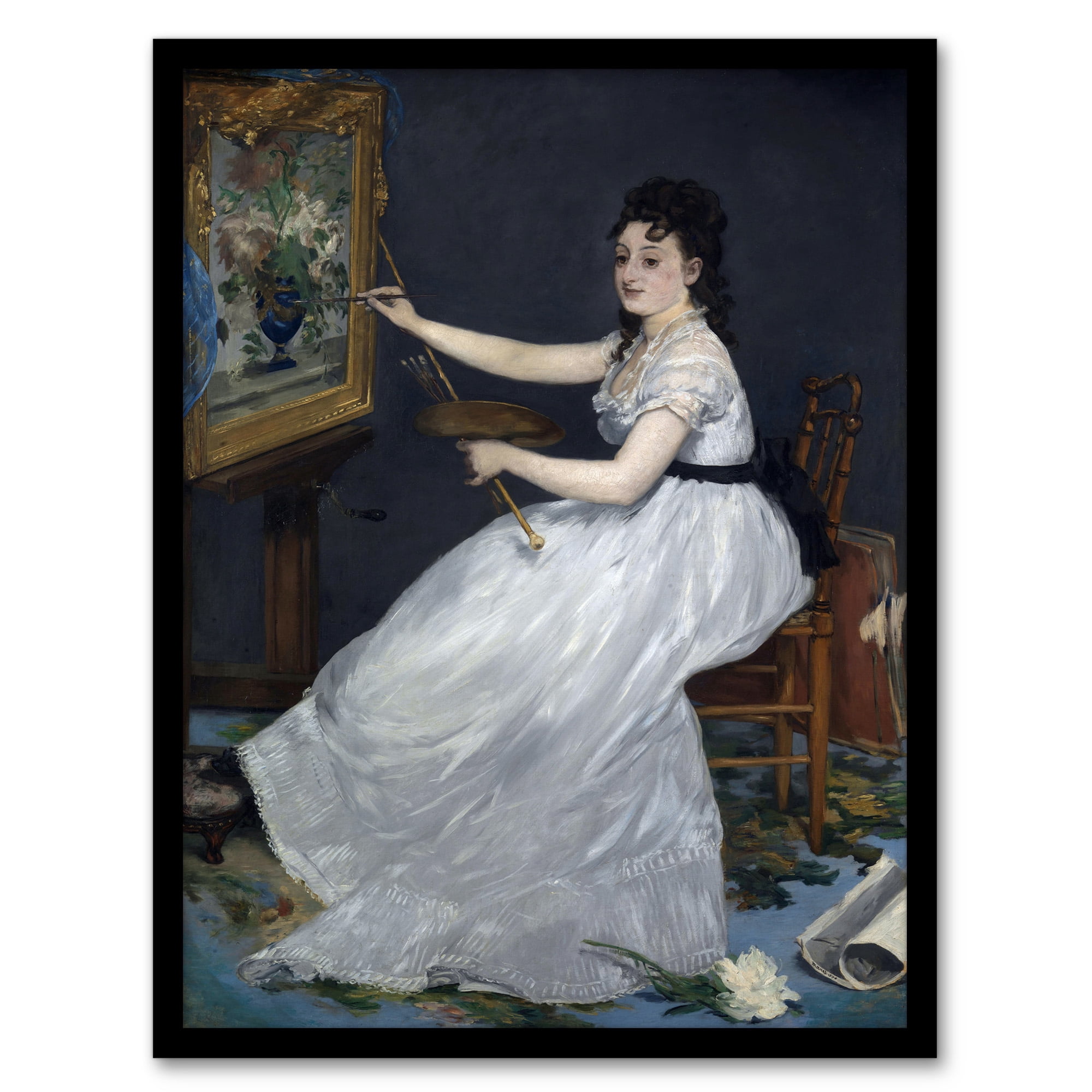 Artery8 Edouard Manet Portrait of Painter Eva Gonzales Framed Wall Art ...