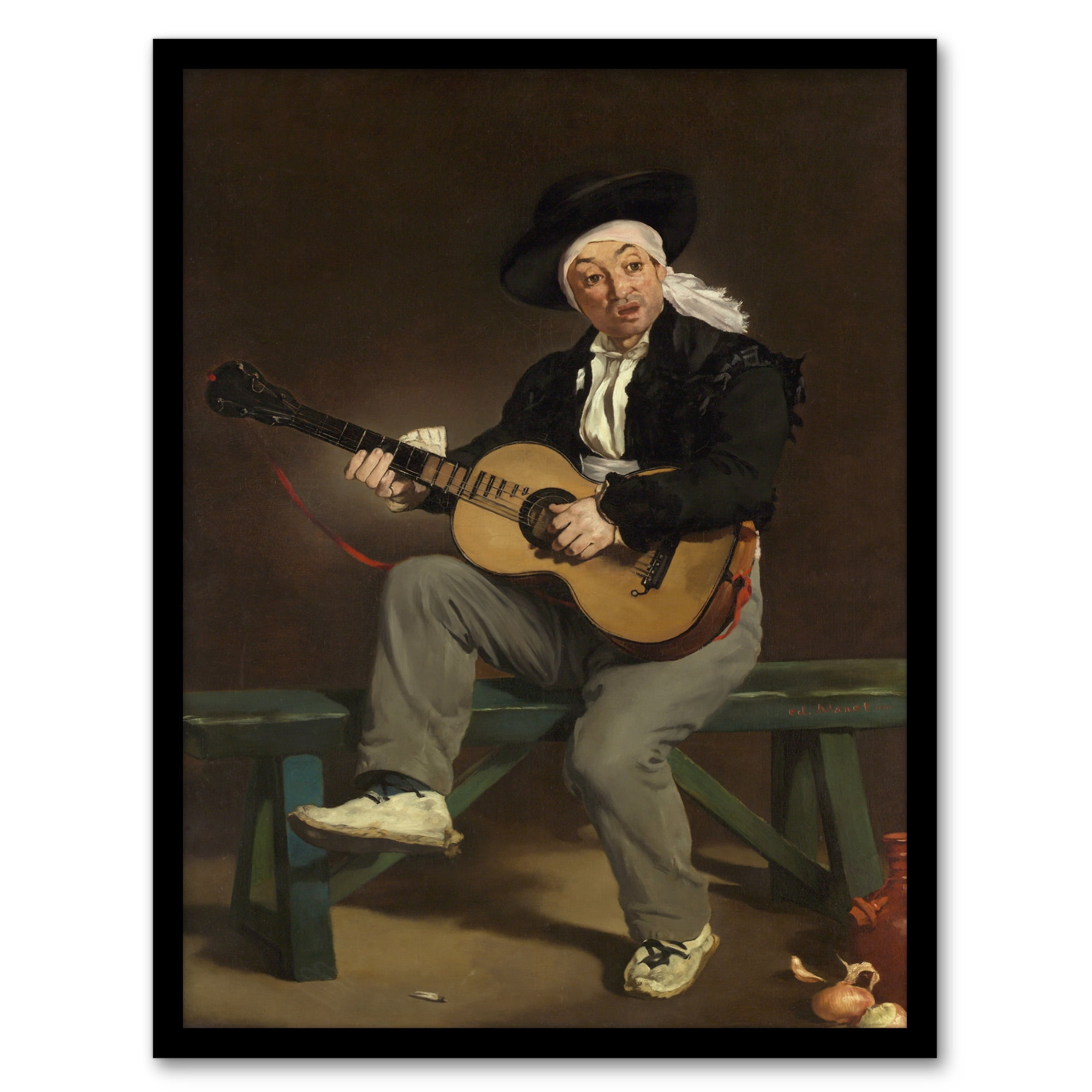 Artery8 Edouard Manet The Spanish Singer Portrait Framed Wall Art Print ...