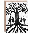 Artery8 Family Roots Black and White Conceptual Art Blank For Him Or