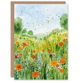 thumbnail image 1 of Artery8 Greeting Card California Poppy Reserve Summer Flower Meadow For Her Woman Birthday Card, 1 of 3
