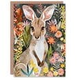 thumbnail image 1 of Artery8 Greeting Card Cute Baby Kangaroo with Vibrant Spring Flowers For Her Woman Birthday Card, 1 of 3