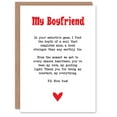 thumbnail image 1 of Artery8 Greeting Card Love Poem My Everything Boyfriend Romantic Poetry For Him Man Valentine's Day Card, 1 of 3