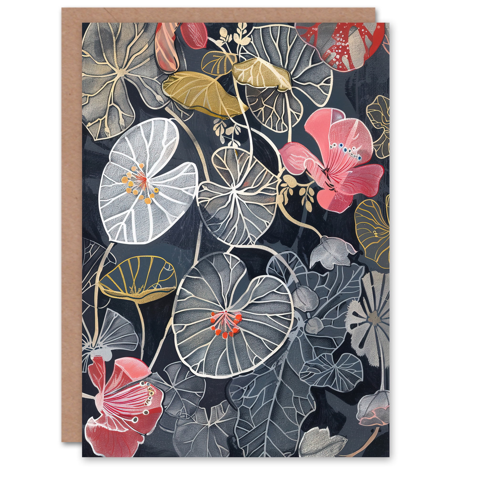 Premium AI Image | A painting of wild flowers in the dark