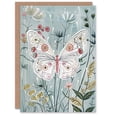 thumbnail image 1 of Artery8 Greeting Card Rustic Pattern Butterfly in Wildflowers Painting For Her Woman Birthday Card, 1 of 3