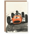 thumbnail image 1 of Artery8 Greeting Card Vintage Race Car Driver Racing Sport Watercolour For Him Man Birthday Card, 1 of 3