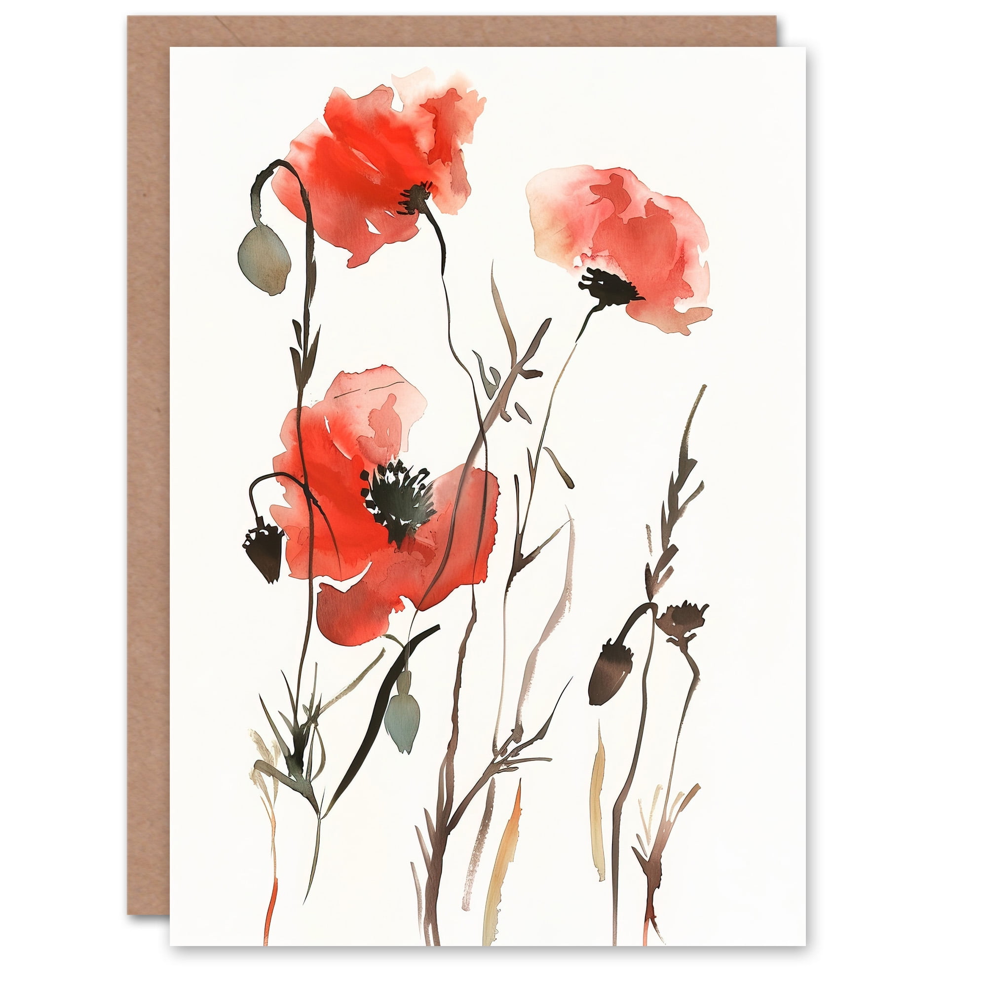 Art Birthday Card Artery8 Wildflower Floral Spring Bouquet In A Teapot Vase Art Birthday Cards For Women