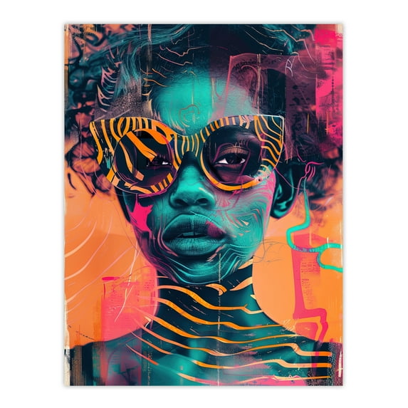 Artery8 Indie Culture Vibrant Conceptual Art Portrait Living Room Unframed Wall Art Print Poster Home Decor Premium