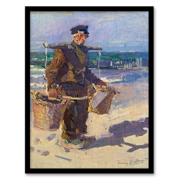 Artery8 Jan Toorop The Shell Fisherman Portrait Painting Framed Wall Art Print Home Décor A3