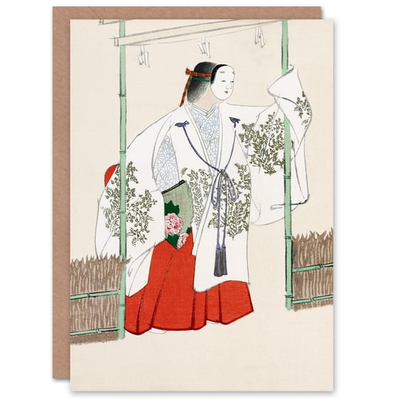 Artery8 Kamisaka Sekka Art Card Masked Man Vintage Japanese