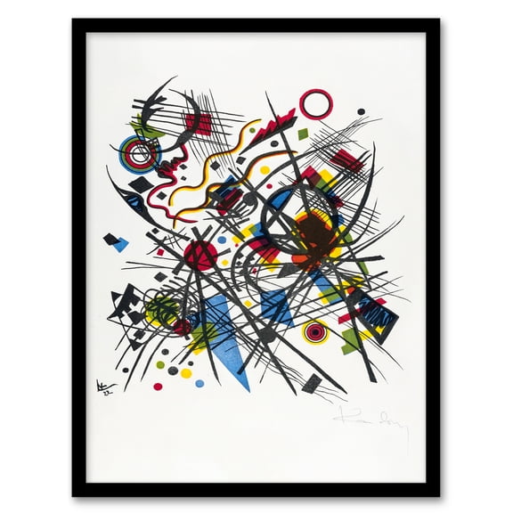 Artery8 Kandinsky Lithograph for the Fourth Bauhaus Portfolio Framed Wall Art Print Home Décor A4
