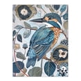 thumbnail image 1 of Artery8 Kingfisher Bird Wildflowers Artwork Blue Floral Living Room Large Wall Art Poster Print Thick Paper 18X24 Inch, 1 of 5