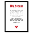 thumbnail image 1 of Artery8 Love Poem Blue Eyes Spouse Romantic Poetry Fun Bedroom Artwork Framed Wall Art Print A4, 1 of 3