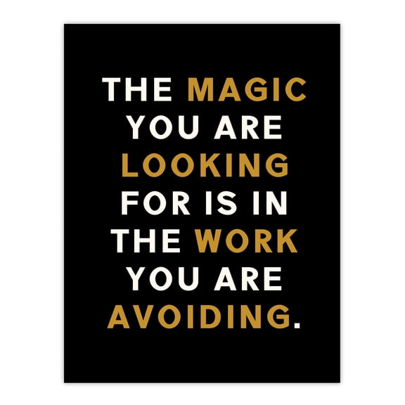 Artery8 Magic You Are Looking For Work Motivational Quote Living Room Extra Large XL Wall Art Poster Print