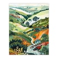 thumbnail image 1 of Artery8 Otley Chevin Forest Park Painting Trippy Summer Living Room Large Wall Art Poster Print Thick Paper 18X24 Inch, 1 of 3