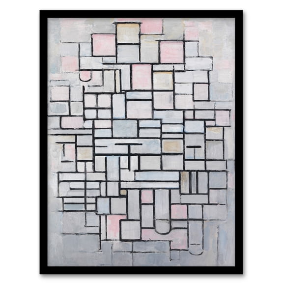 Artery8 Piet Mondrian Composition No IV Abstract Painting Framed Wall Art Print Home Décor A4