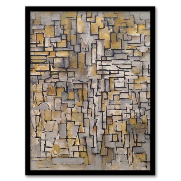 Artery8 Piet Mondrian Tableau No 2 Composition No VII Framed Wall Art Print Home Décor A4